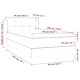 Боксспринг легло с матрак, кремава, 90x190 см, плат