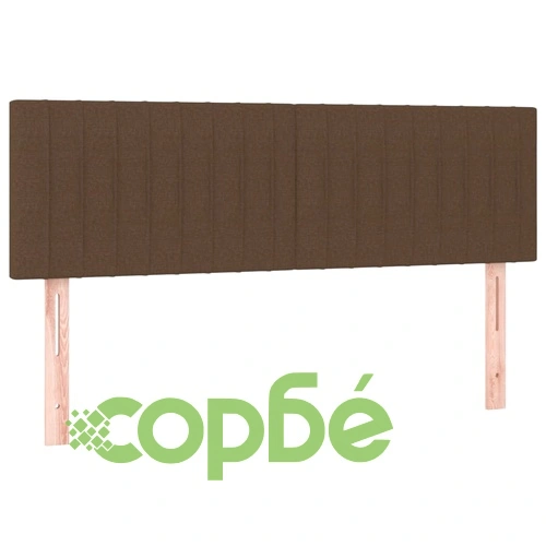 Боксспринг легло с матрак, тъмнокафяво, 140x190 см, плат ➤ топ цена ➤ sorbe.bg