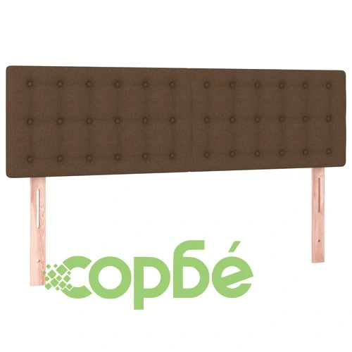 Боксспринг легло с матрак, тъмнокафяво, 140x190 см, плат ➤ топ цена ➤ sorbe.bg