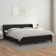 Боксспринг легло с матрак, черно, 160x200 см, изкуствена кожа