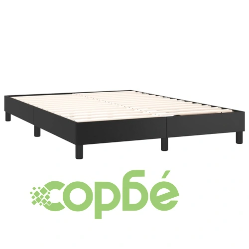 Боксспринг легло с матрак, черно, 140x190 см изкуствена кожа ➤ топ цена ➤ sorbe.bg