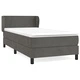 Боксспринг легло с матрак, тъмносиво, 90x200 см, кадифе