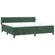Боксспринг легло с матрак, тъмнозелено, 200x200 см, кадифе