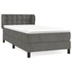Боксспринг легло с матрак, тъмносиво, 100x200 см, кадифе