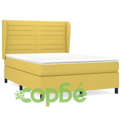 Боксспринг легло с матрак, зелена, 140x200 см, плат ➤ топ цена ➤ sorbe.bg