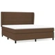Боксспринг легло с матрак, тъмнокафяво, 160x200 см, плат