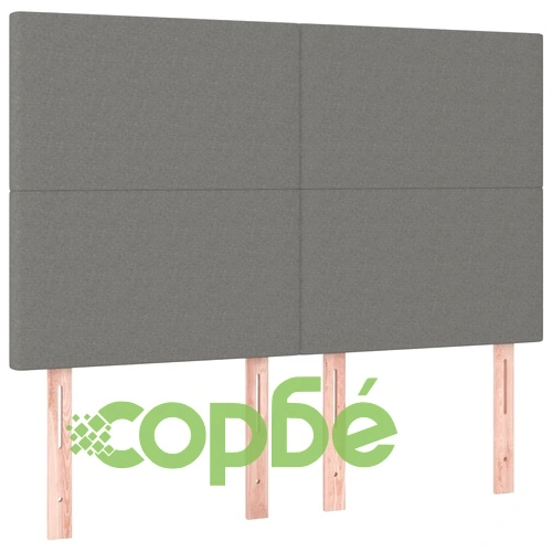 Боксспринг легло с матрак, тъмносиво, 140x190 см плат ➤ топ цена ➤ sorbe.bg