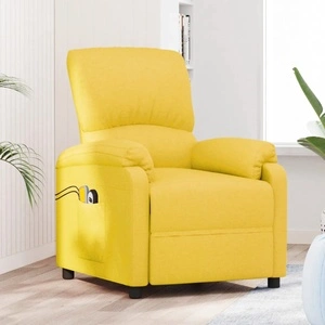 Електрически масажен стол, светложълт, текстил