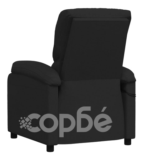 Изправящ масажен стол, черен, текстил ➤ топ цена ➤ sorbe.bg