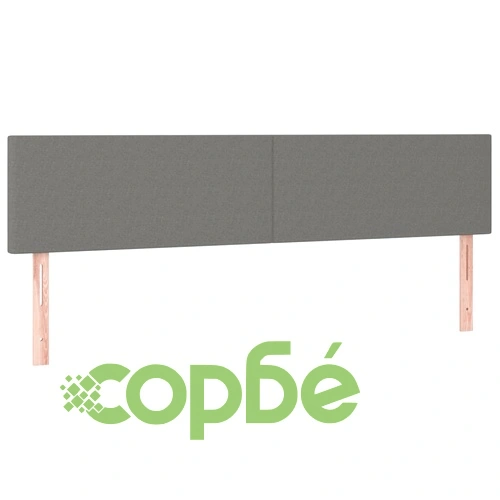 Боксспринг легло с матрак, тъмносиво, 160x200 см, плат ➤ топ цена ➤ sorbe.bg