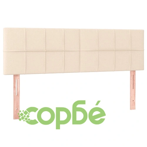 Боксспринг легло с матрак, кремаво, 140x190 см, плат ➤ топ цена ➤ sorbe.bg