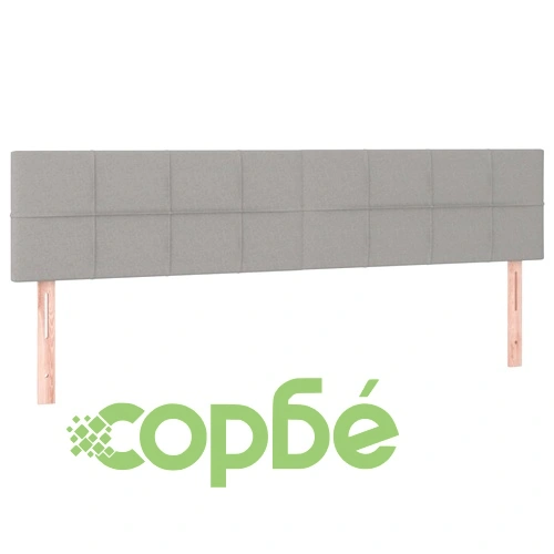 Боксспринг легло с матрак, светлосиво, 160x200 см, плат ➤ топ цена ➤ sorbe.bg