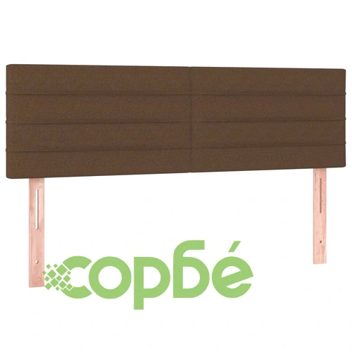 Боксспринг легло с матрак, тъмнокафяво, 140x190 см, плат ➤ топ цена ➤ sorbe.bg