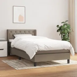 Боксспринг легло с матрак, таупе, 80x200 см, плат