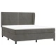 Боксспринг легло с матрак, тъмносиво, 180x200 см, кадифе