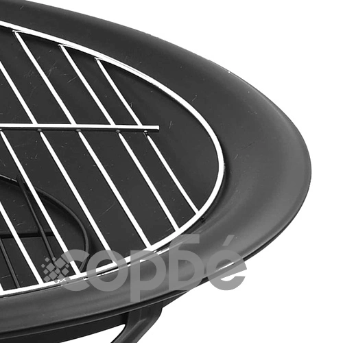 Преносимо огнище барбекю 2-в-1, с ръжен, 56x56x49 см, стомана ➤ топ цена ➤ sorbe.bg