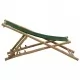 Стол-шезлонг, бамбук и платно, зелен