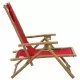 Наклоняем стол за релакс, червен, бамбук и текстил