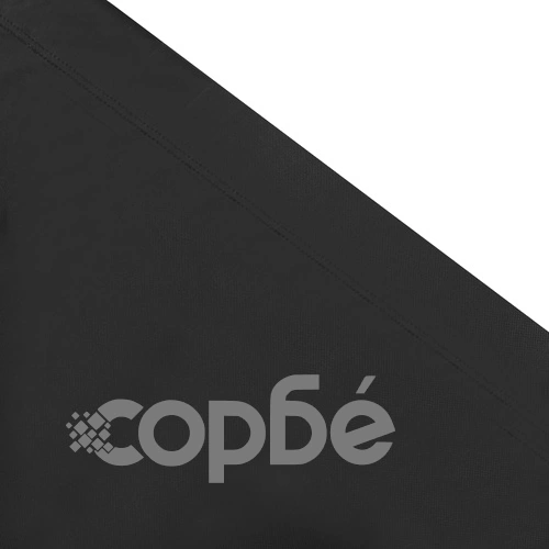 Градинско лаундж легло със сенник, черно ➤ топ цена ➤ sorbe.bg