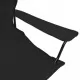 2-местен сгъваем къмпинг стол, стомана и плат, черен