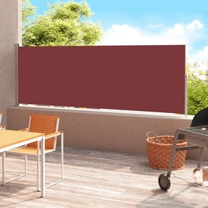 Прибираща се дворна странична тента, 220x500 см, кафява