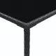 Градинска бар маса, черна, 70x70x110 см, полиратан и стъкло