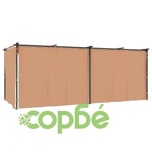 313900 Gazebo with Curtains 6x3 m Taupe Steel (not for individual sales / blocked all in blockcades) на топ цена от sorbe.bg 313900 Gazebo with Curtains 6x3 m Taupe Steel (not for individual sales / blocked all in blockcades) ➤ топ цена ➤ sorbe.bg