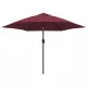 Външен чадър с метален прът, бордо червен, 300 см