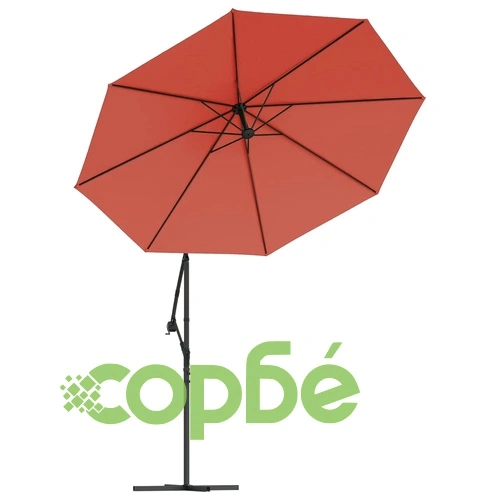 Конзолен градински чадър с LED и стоманен стълб теракота на топ цена от sorbe.bg Конзолен градински чадър с LED и стоманен стълб теракота ➤ топ цена ➤ sorbe.bg
