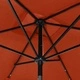 Градински чадър с LED и стоманен прът, теракота, 2x3 м
