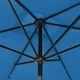 Градински чадър с LED и стоманен прът, лазурносин, 2x3 м