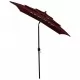 Градински чадър на 3 нива с алуминиев прът, бордо червен, 2x2 м