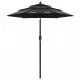 Градински чадър на 3 нива с алуминиев прът, черен, 2 м