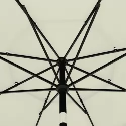 Градински чадър на 3 нива с алуминиев прът, пясъчен, 3,5 м