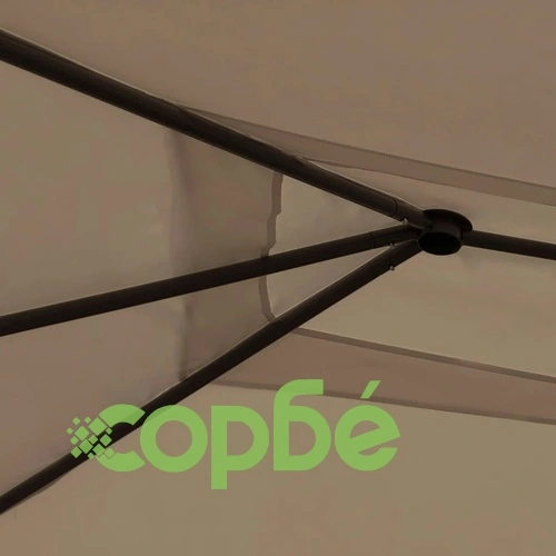 Шатра с покривала на стълбовете, 3x4x2,6 м, таупе, 160 г/м² ➤ топ цена ➤ sorbe.bg