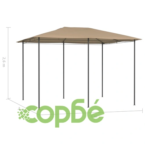 Шатра, 3x4x2,6 м, таупе, 160 г/м² ➤ топ цена ➤ sorbe.bg