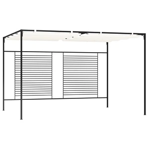 Шатра с прибиращ се покрив, 3x4x2,3 м, кремава, 180 г/м²