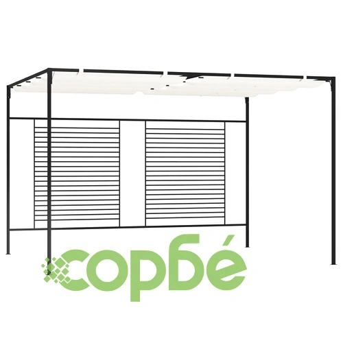 Шатра с прибиращ се покрив, 3x4x2,3 м, кремава, 180 г/м² на топ цена от sorbe.bg Шатра с прибиращ се покрив, 3x4x2,3 м, кремава, 180 г/м² ➤ топ цена ➤ sorbe.bg