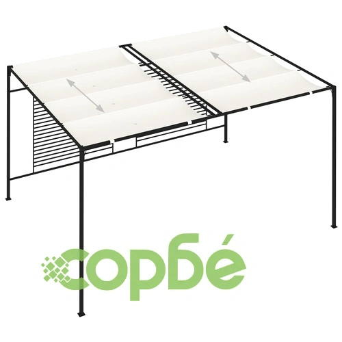Шатра с прибиращ се покрив, 3x4x2,3 м, кремава, 180 г/м² на топ цена от sorbe.bg Шатра с прибиращ се покрив, 3x4x2,3 м, кремава, 180 г/м² ➤ топ цена ➤ sorbe.bg