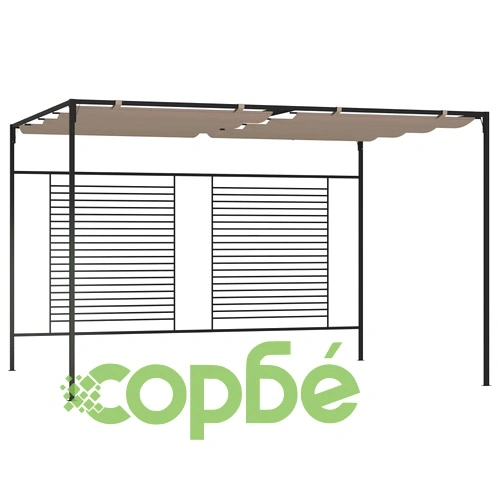 Шатра с прибиращ се покрив, 3x4x2,3 м, сива, 180 г/м² на топ цена от sorbe.bg Шатра с прибиращ се покрив, 3x4x2,3 м, сива, 180 г/м² ➤ топ цена ➤ sorbe.bg