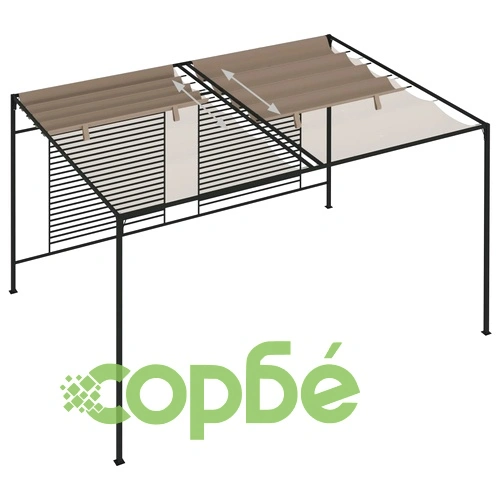 Шатра с прибиращ се покрив, 3x4x2,3 м, сива, 180 г/м² на топ цена от sorbe.bg Шатра с прибиращ се покрив, 3x4x2,3 м, сива, 180 г/м² ➤ топ цена ➤ sorbe.bg