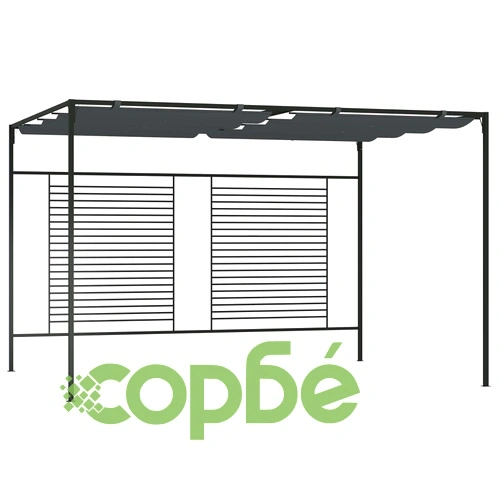 Шатра с прибиращ се покрив, 4x3x2,3 м, антрацит, 180 г/м² на топ цена от sorbe.bg Шатра с прибиращ се покрив, 4x3x2,3 м, антрацит, 180 г/м² ➤ топ цена ➤ sorbe.bg