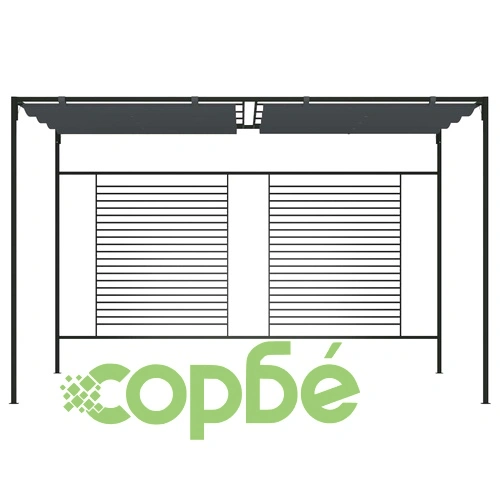 Шатра с прибиращ се покрив, 4x3x2,3 м, антрацит, 180 г/м² на топ цена от sorbe.bg Шатра с прибиращ се покрив, 4x3x2,3 м, антрацит, 180 г/м² ➤ топ цена ➤ sorbe.bg