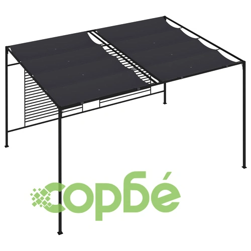 Шатра с прибиращ се покрив, 4x3x2,3 м, антрацит, 180 г/м² на топ цена от sorbe.bg Шатра с прибиращ се покрив, 4x3x2,3 м, антрацит, 180 г/м² ➤ топ цена ➤ sorbe.bg