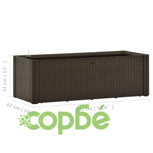 Градинска повдигната леха, самополивна, мока, 100x43x33 см ➤ топ цена ➤ sorbe.bg