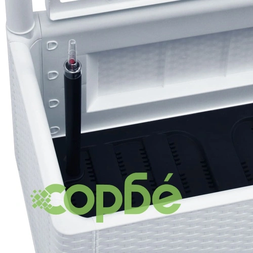 Градинска повдигната леха с решетка, самополивна, бяла ➤ топ цена ➤ sorbe.bg