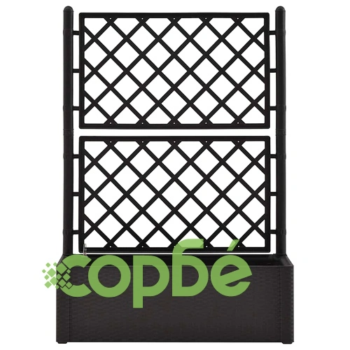 Градинска повдигната леха с решетка, самополивна, антрацит ➤ топ цена ➤ sorbe.bg