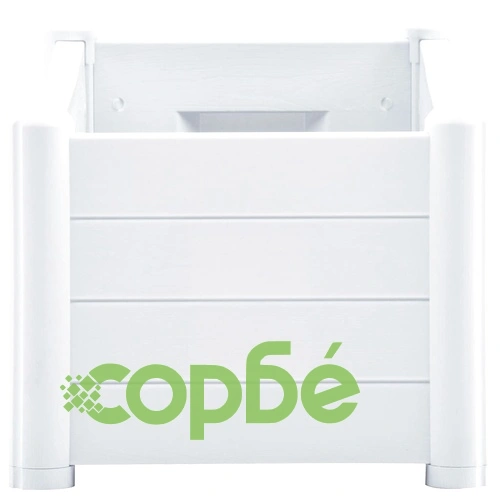 Градинска висока леха, PP, бяла, 100x43x35 см ➤ топ цена ➤ sorbe.bg