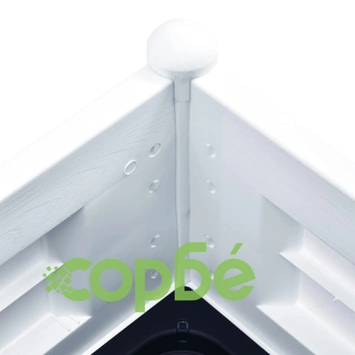 Градинска висока леха, PP, бяла, 100x43x35 см ➤ топ цена ➤ sorbe.bg