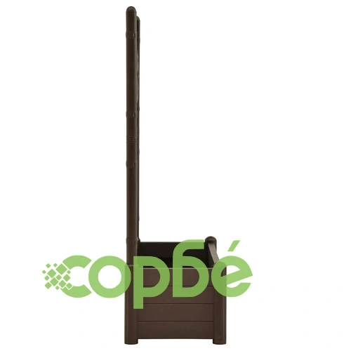 Градински сандък с пергола, 100x43x142 см, РР, мока ➤ топ цена ➤ sorbe.bg